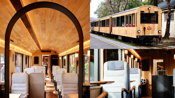 阿里山林鐵最有質感車廂「福森號」開箱！台灣扁柏及紅檜打造，皮革座椅、柔和光線交織復古療癒小旅行
