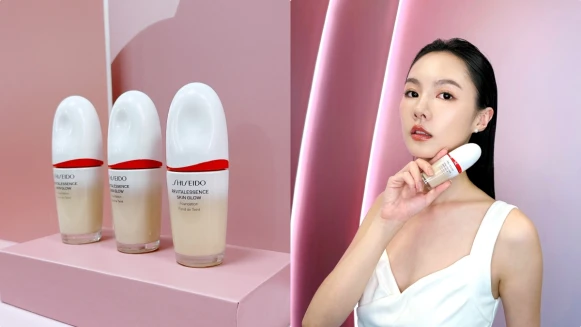 資生堂史上第一支撫紋型粉底液「超聚光活膚精華粉底」,一抹打造能掐出水的爆水高光肌!