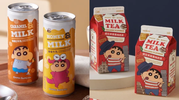 蠟筆小新把提拉米蘇變奶茶！3款「追劇飲料」新登場，一次買2罐還有甜甜價