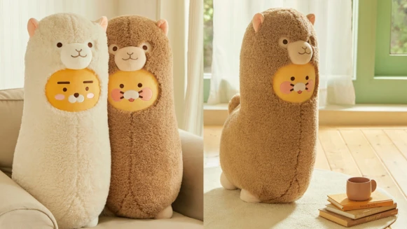 KAKAO FRIENDS「萊恩&amp;春植」化身草泥馬抱枕！放大尺寸、加倍可愛，抱著睡覺饋腳最幸福