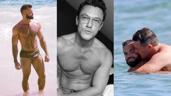 帥哥就是愛帥哥啦!性感男神路克伊凡斯戀愛ing,與新男友海邊放閃實在太甜了