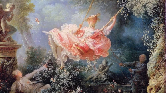 18世紀西方名畫《鞦韆》，揭開洛可可時代男人化妝這件事：當時的女性也喜歡化妝的男人