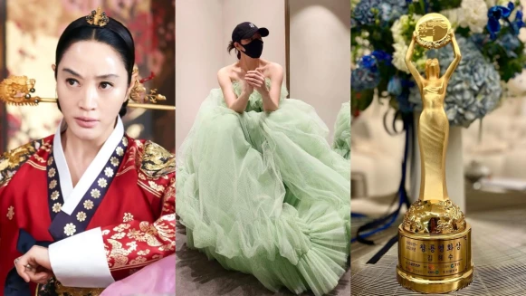 30年青龍女神金憓秀卸任！10張禮服試裝照放送，接鄭雨盛隱藏獎座霸氣喊：結束