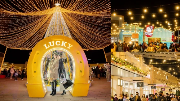 被施點聖誕魔法的華泰名品城超級浪漫！燈海雪景、聖誕市集通通幫你實現，還能加入聖誕老人送禮行列，讓時尚閨蜜UNA與CC踩點打卡逛到欲罷不能！