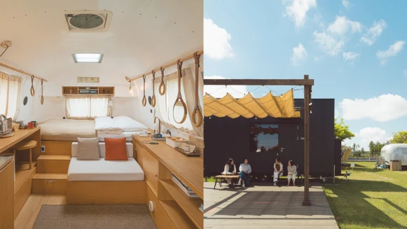 打破露營與旅館界限 濟州島野宿小屋「Around Follie」結合露營與現代飯店