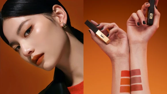 流行大勢美拉德棕!YSL煙管唇膏「烈焰美拉德」小黑條 #321熾愛棕紅 #319惹火赤裸,唇膏也是美拉德的時尚大勢!