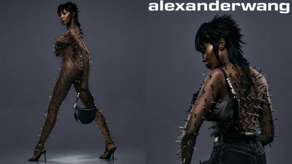  「不老超模」Naomi Campbell 強勢回歸，大師靈感來源...演繹 alexanderwang 2024 早春度假系列