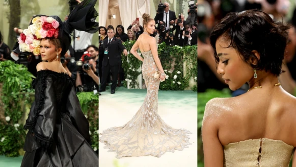 2024 Met Gala 女星髮型亮點:花放頭上超浮誇、經典鮑伯短髮、正式感油頭綁髮⋯