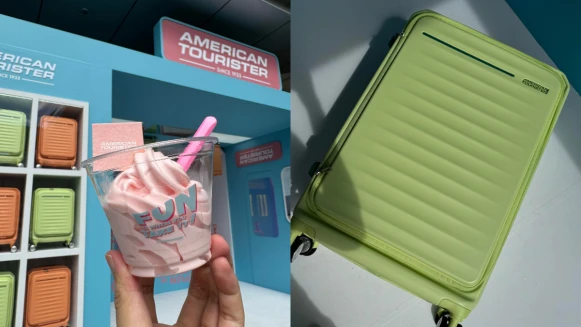 American Tourister夢幻快閃店降臨信義A11廣場！絕美新色行李箱登場，還有機會吃到粉紅冰淇淋