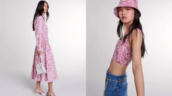 2024 炎夏造型關鍵字，Maje 印花洋裝、漁夫帽、短版上衣...夏日衣櫃必收