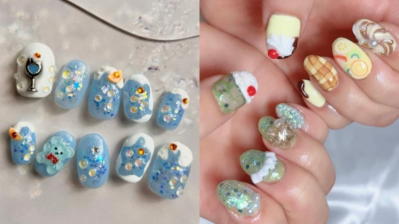 2024夏天美甲推薦:「喫茶美甲」15款,把漂浮汽水、聖代都放到指甲上太可愛