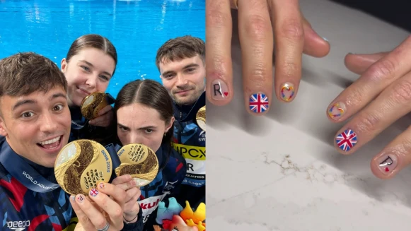 英國跳水王子Tom Daley不僅熱愛編織,還是美甲控!把代表兒子的R、P也畫在指尖太感人