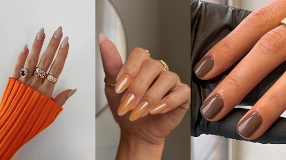 2024秋冬單色美甲趨勢:經典絲滑可可、時髦米灰棕⋯在家也能完成!