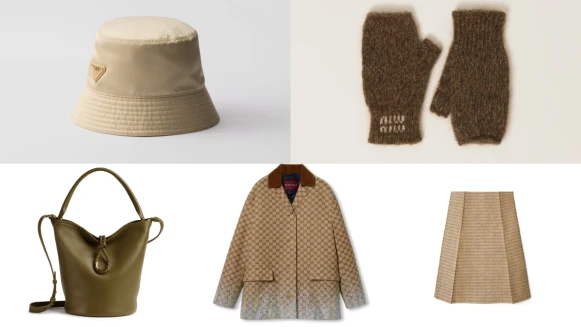 2025 冬日卡其色單品盤點，經典印花、設計水桶包...更新你的時髦衣櫃！