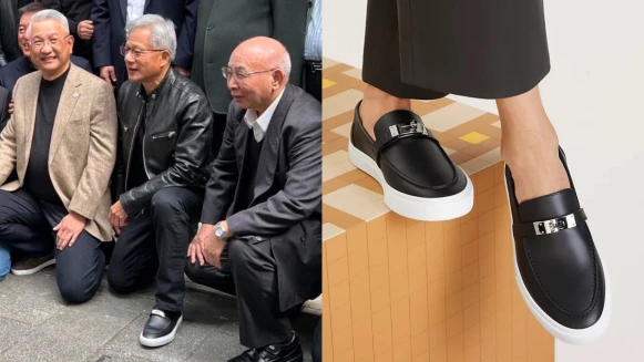 黃仁勳聚餐、開球腳上都穿愛馬仕！樂福便鞋搭配Kelly包釦，4萬初拿下官網還有貨！
