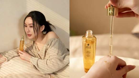 最時髦金牌人妻綺綺美肌封王！分享睡眠蜜技是嬌蘭全新「蜂王乳平衡油精華」！滴滴深修護宛如一夜深睡眠，乾燥、暗沈、鬆弛、細紋惱人膚況全都666逆轉勝！