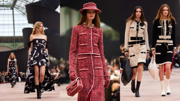 Chanel 2025秋冬大秀於大皇宮以最夢幻的一條黑色緞帶打造全新時髦造型