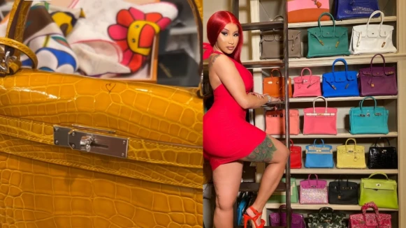 太崩潰！Cardi B愛馬仕180萬Kelly包被女兒當畫布，加碼卡姐稀有收藏包款帶你看