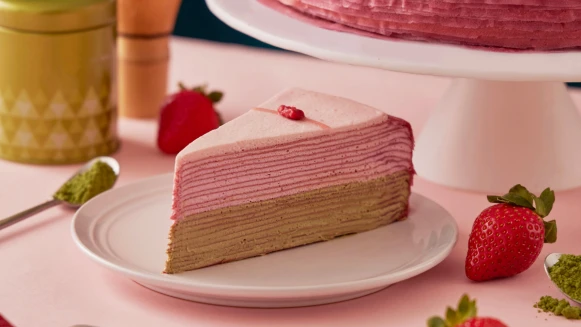 Lady M高雄快閃兩個月！推出獨家新口味「草莓抹茶千層蛋糕」