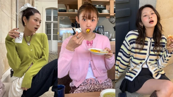 跟韓星學習針織外套穿搭技巧，找出適合自己的針織外套