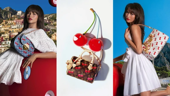 【包你入坑5原因】路易威登LV村上隆聯名最終章「微笑櫻桃」手袋為什麼必收？丹寧Or白底都美翻！