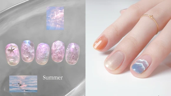 2025美甲推薦「海洋美甲」！25款範本暑假必做，讓指尖踏上海島之旅