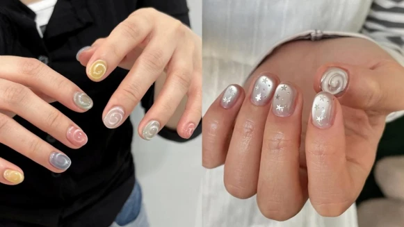 2025美甲推薦「漩渦美甲」！星星、奶油…6款系列範本，迷幻又時髦
