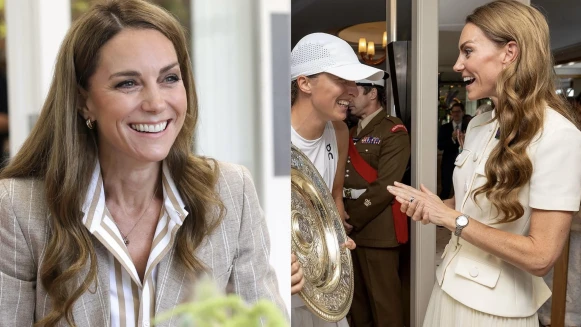 凱特王妃出席溫布頓網球公開賽！簡約圈式耳環+修身洋裝打造優雅好氣色