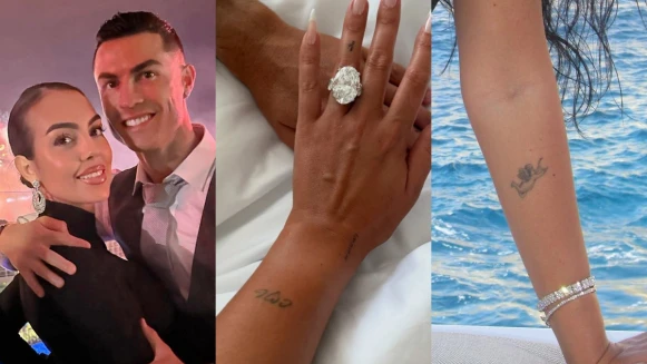 C羅求婚喬治娜！「C愛G」刺青比鑽戒還搶眼，帶你看3個喬治娜為愛而生的刺青！
