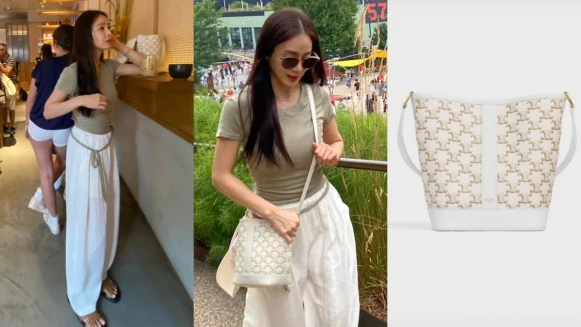 「韓國第一美」金泰希睽違兩年IG曬照！美國行揹上Celine這款水桶包，來學他穿出40+的從容細緻