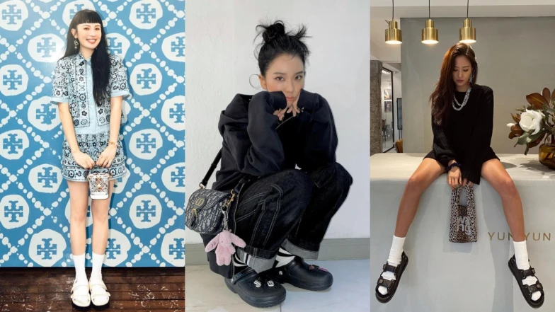 台韓女神都愛涼鞋＋襪子！Jisoo、王淨、孫芸芸都穿上，小腿視覺更修長了