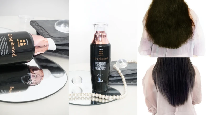 頭髮超水亮、爆滑順的全新關鍵：黑科技！GRAMIX 石墨烯結構強韌護髮油用一次就讓萬年枯草變身高級綢緞，馬上想囤貨！ 
