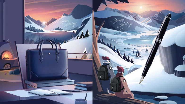 冬日節慶質感之禮的MONTBLANC，除了矚目焦點的經典大師傑作系列皮件外，獨具風格的腕錶、書寫工具…更是餽贈送禮的品味首選！