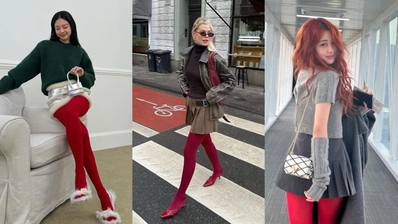 紅色褲襪風潮崛起！Jennie、許允真和歐美博主們都穿得好美，但怎麼穿才不會翻車？
