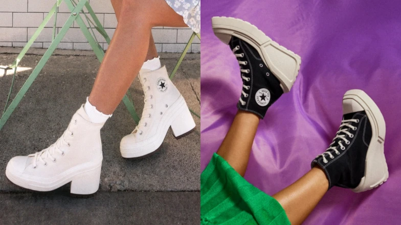 嬌小女生穿上不想脫！CONVERSE全新系列加上高跟、厚底，黑白簡約配色鞋跟藏巧思