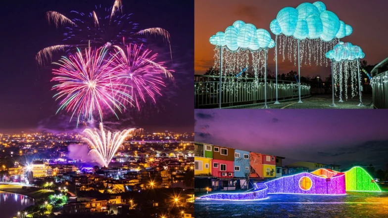 宜蘭放2天煙火迎龍年！「2024冬山舊河港燈節」璀璨燈飾搶先看，元宵節放600秒花火
