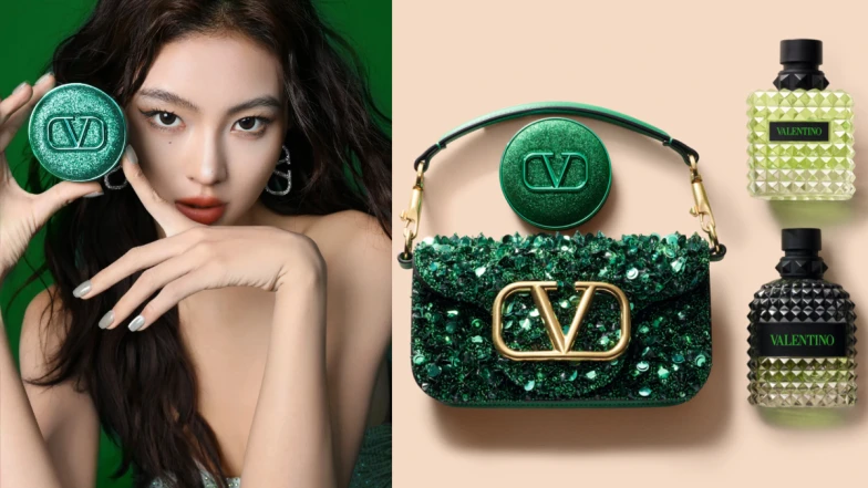 繼柔和桃、格雷灰下一個爆紅色「怪美綠」！色彩天才VALENTINO BEAUTY真的做到極致！！全新「GREEN STRAVAGANZA怪美綠」為經典大V氣墊換上全新訂製外殼、更迎來清新茶調訂製羅馬香水，誰能抵擋這波「怪美綠」！