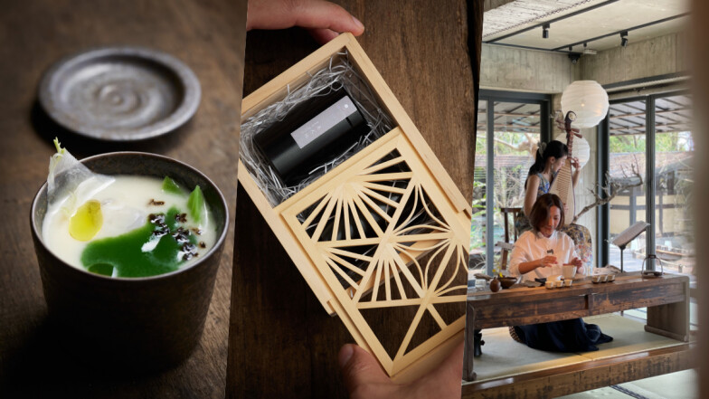 台中「飛花落院」三週年音樂茶餐會，在滿院藍花楹下品茗頌樂搭配五款職人茗茶與十道料理