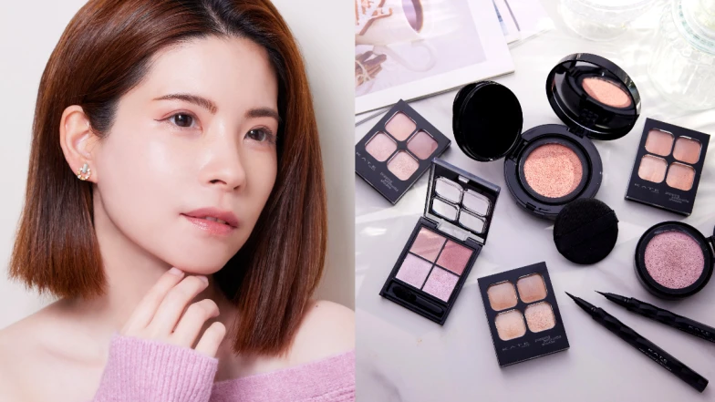 2024最強底妝！KATE「無瑕美肌濾鏡氣墊」讓妝感直接封神，30秒拍出細緻水光肌、還能遮瑕校色同步有~加上開架眼影天花板「邃影光綻眼影盒」，2招畫出淡顏系立體眼妝