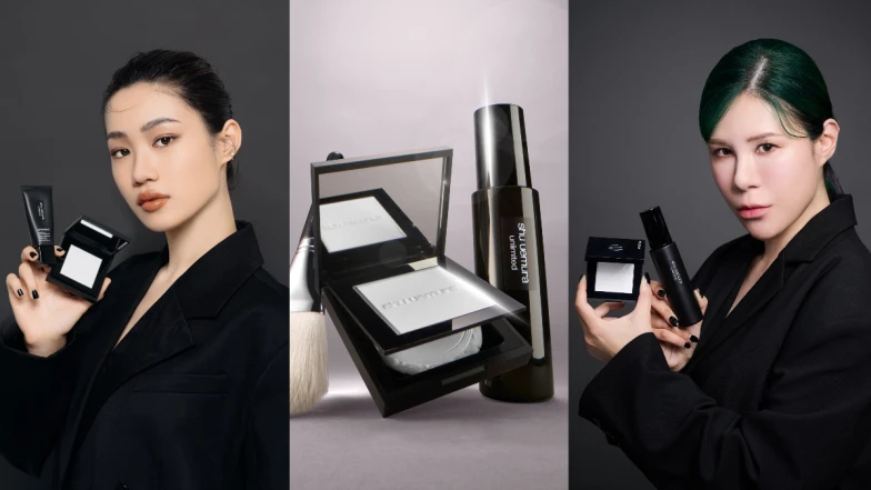 油肌、毛孔人夏季福音！一拍柔焦毛孔、去除油光！植村秀全新「無極限霧光蜜粉餅」搭配「無極限定妝噴霧」不畏高溫，24小時控油超持妝！