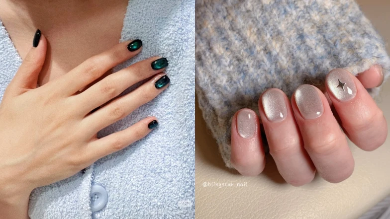 玻璃珠貓眼、追光貓眼是什麼？10款美甲範本一次看，通透光澤太美！