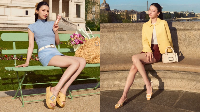 ITZY 隊長 Yeji 逆天長腿搭配 Roger Vivier 草編包、厚底涼鞋展現時髦夏日穿搭造型