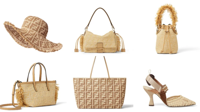 2025 春夏必備編織單品解析，FENDI 拉菲草夏日限定系列登場，漁夫帽、新款托特包...解析一次看