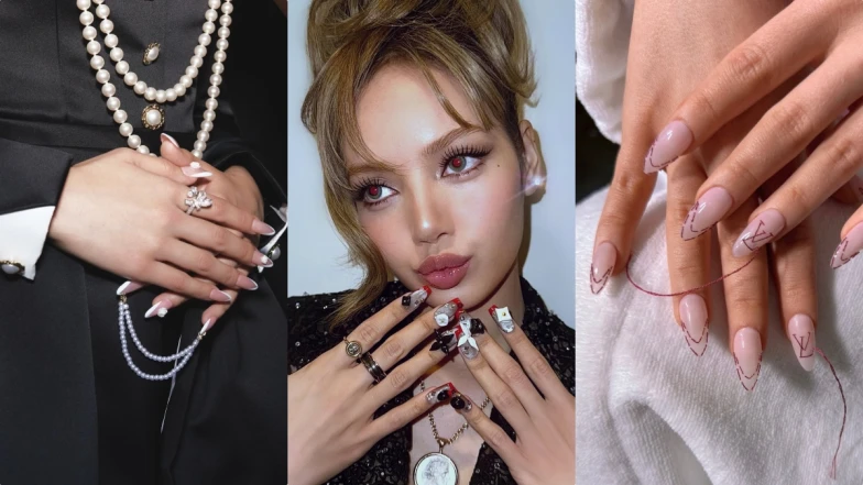 2025 Met Gala最精緻細節是美甲！珍珠鏈、Monogram、LV縫線、香菸通通變成指甲上的風景