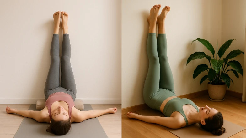 懶人倒立「倒腿式瑜珈」怎麼練？一週訓練計畫緩解腿部浮腫還能消除疲勞安神助眠，5步驟練起來
