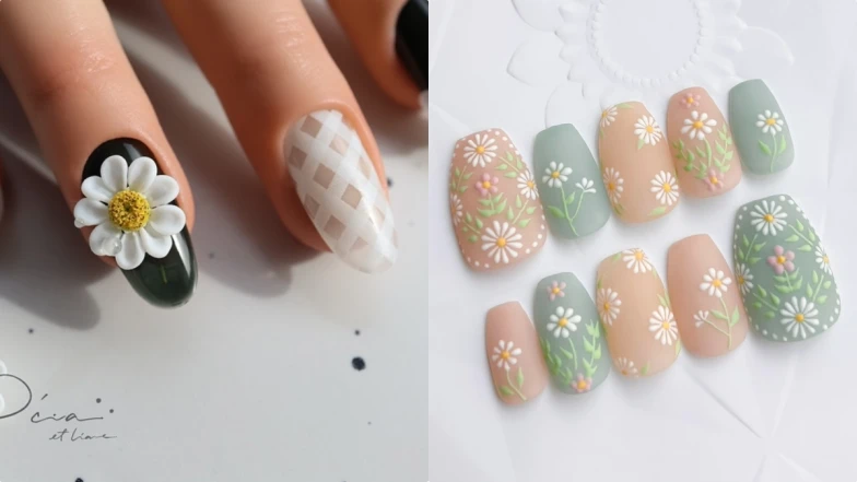 2025美甲必做「雛菊美甲」20款範本推薦!可以清新脫俗,也可以和GD同款