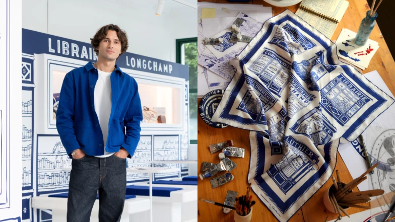 專訪｜走入Longchamp聯名藝術家Constantin Riant的藍白世界，在他眼中的台北是什麼顏色？