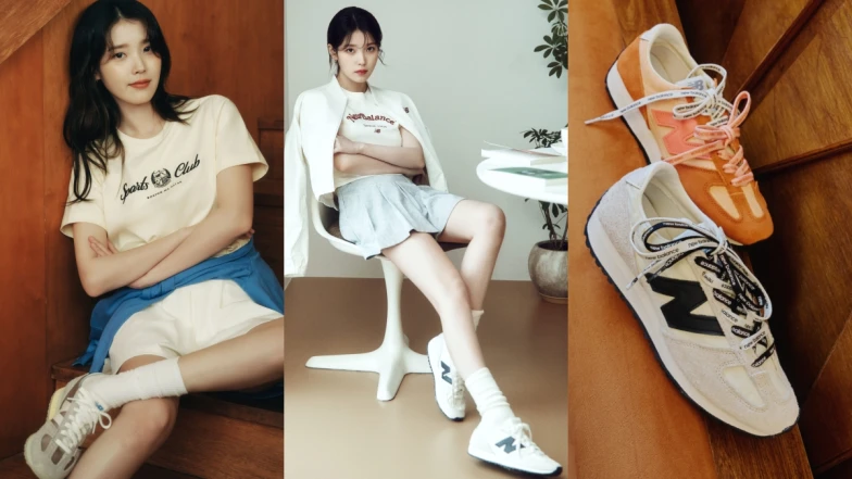 IU腳上新寵曝光！NB471薄底跑鞋+雙色鞋帶、串珠吊飾，細節、售價帶你看