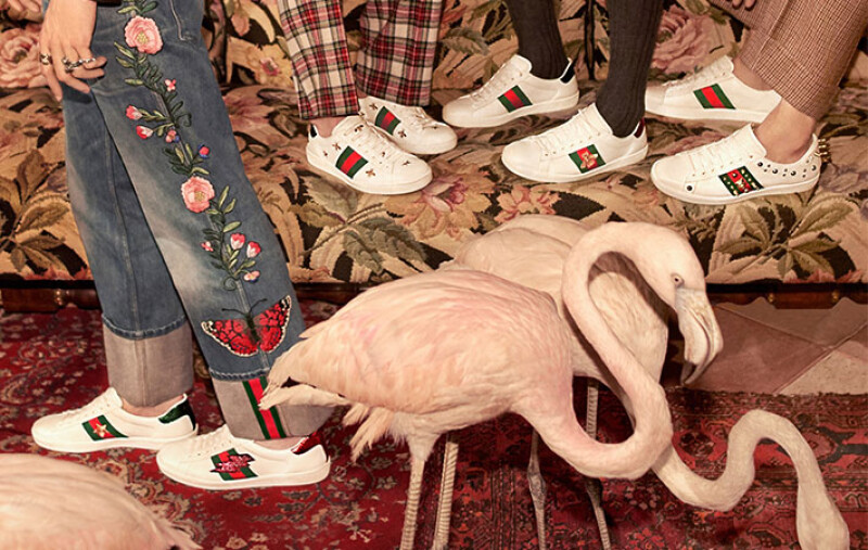 GUCCI推出時髦小白鞋!鉚釘、花朵、蜜蜂刺繡…每一雙都想擁有