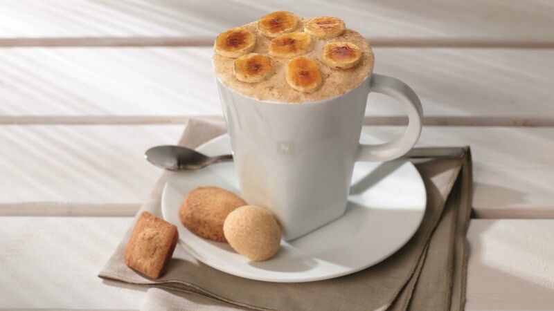 用Nespresso全新經典Envivo Lungo咖啡特調!焦糖香蕉甜心、櫻桃冰咖啡自己就能做